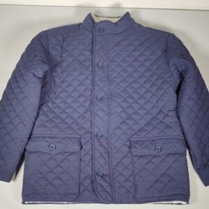 NWT Hope and Henry Boys Quilted Field Jacket Navy Blue L